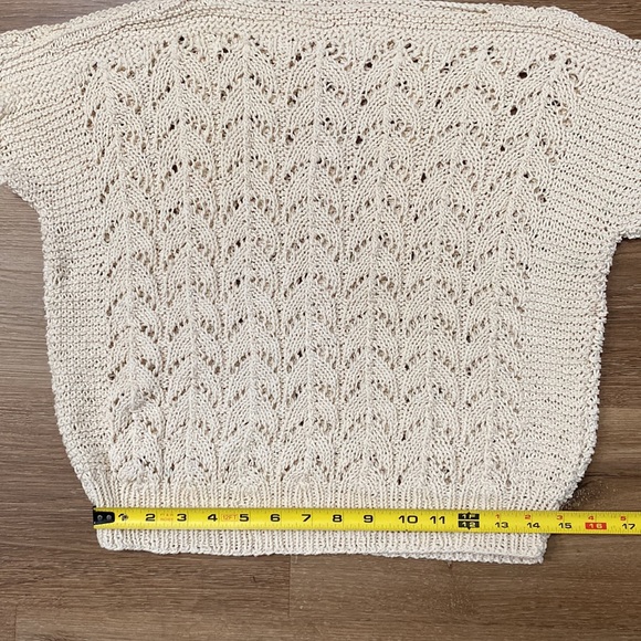 Hand Knit Boat-neck short sleeve Top, size S - Picture 10 of 10